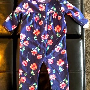 Button up fleece footless pajama/onesie